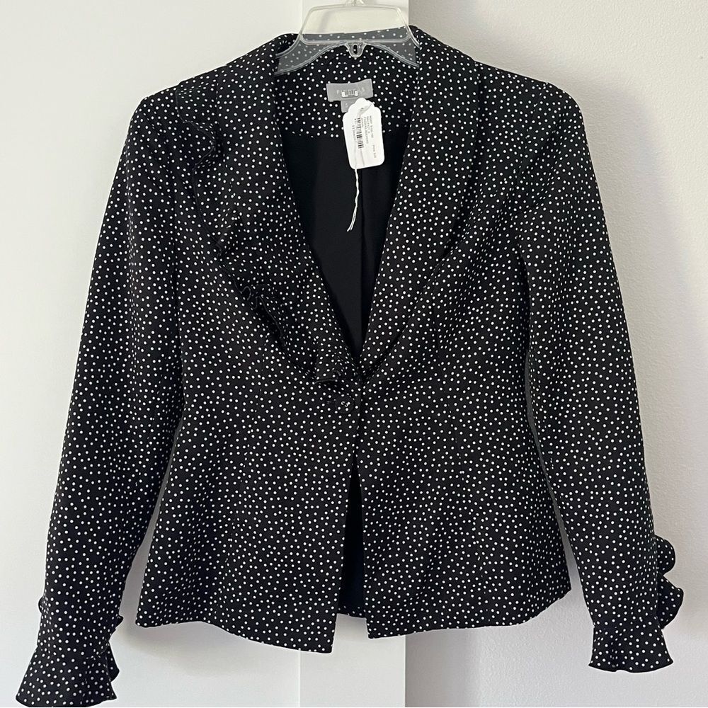 Polka Dot Ruffle Blazer - Picture 3 of 8